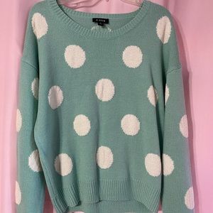 Mint green long sleeve sweater